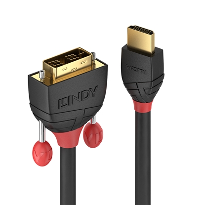 Изображение Lindy 3m HDMI to DVI Cable, Black Line