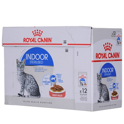 Attēls no ROYAL CANIN Indoor Sterilized - Wet food for adult cats - Chunks in sauce 12x85 g