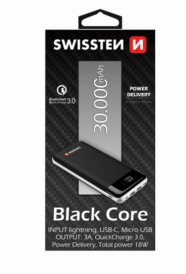 Picture of Swissten Black Core Premium Recovery 30 000 mAh