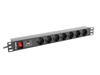 Picture of Listwa zasilajaca Rack PDU 19"  1U 16A 7X SCHUKO 2m czarna 