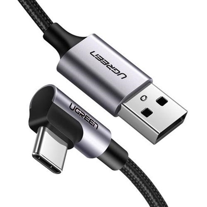 Изображение UGREEN Angled USB-C To USB-A Data Cable Black 1M