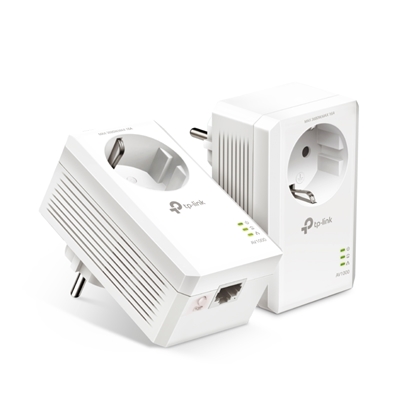 Attēls no TP-LINK AV1000 Gigabit Passthrough Powerline Starter Kit