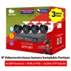 Picture of Profesionāls IP Videonovērošanas kameru komplekts : 3MPix kamera + NVR ar POE + 20m UTP kabelis