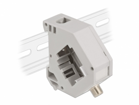 Picture of Delock DIN rail Adapter with Keystone F female to F female