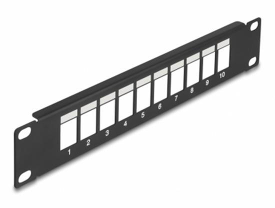 Изображение Delock 10″ Keystone Patch Panel 10 port black