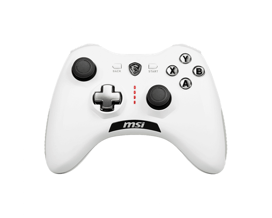 Изображение MSI FORCE GC20 V2 WHITE Gaming Controller 'PC and Android ready, Wired, adjustable D-Pad cover, Dual vibration motors, Ergonomic design, detachable cables'