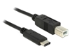 Изображение Delock Cable USB Type-C™ 2.0 male - USB 2.0 type B male 1 m black