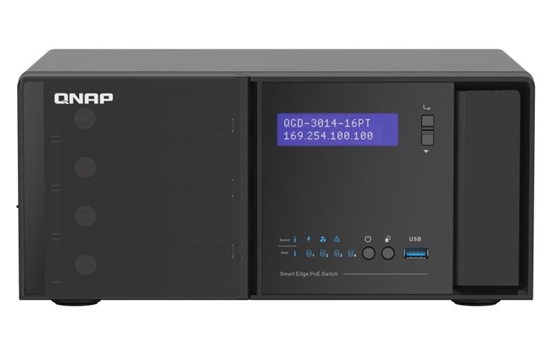 Picture of QNAP QGD-3014-16PT-8G network switch Managed Gigabit Ethernet (10/100/1000) Power over Ethernet (PoE) Black