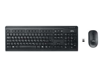 Picture of Fujitsu LX410 keyboard Mouse included RF Wireless QWERTZ English, German Black