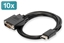 Picture of DIGITUS DisplayPort - DVI  Adapterkabel, 10er Pack, 2m, sw