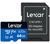 Picture of MEMORY MICRO SDXC 64GB UHS-I/W/ADAPTER LSDMI64GBB633A LEXAR