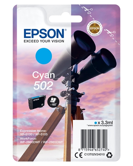 Picture of Epson Singlepack Cyan 502 Ink