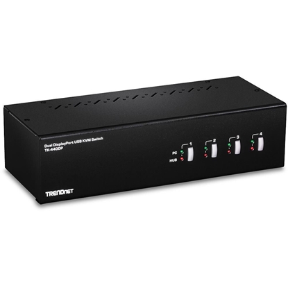 Изображение Trendnet TK-440DP KVM switch Black