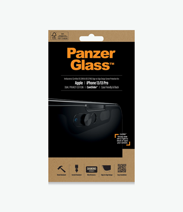 Изображение PanzerGlass | CamSlider Privacy AB | Apple | iPhone 13/13 Pro | Tempered glass | Black | Case friendly | Privacy glass