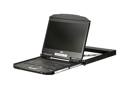 Изображение ATEN CL3700NW rack console 47 cm (18.5") 1920 x 1080 pixels Metal, Plastic Black 1U