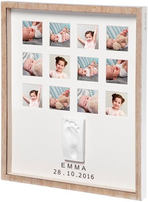 Picture of Baby Art First Year Print Frame komplekts mazuļa pēdiņu / rociņu nospieduma izveidošanai, wooden