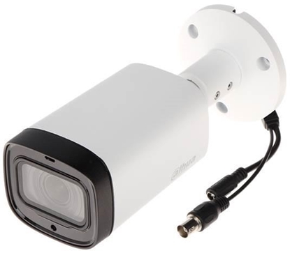Attēls no HD-CVI cilindrinė kamera 5MP su LXIR pašvietimu iki 60m., 2.7-12mm 98°~34°, IP67, su mikrofonu