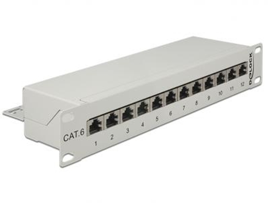 Picture of Delock 10 Patch Panel 12 Port Cat.6 grey