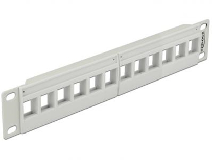 Attēls no Delock 10" Keystone Patch Panel 12 Port grey