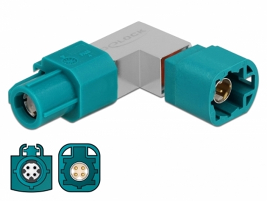 Picture of Delock Adapter HSD Z female to HSD Z male angled