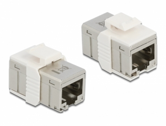 Picture of Delock Adapter RJ45 jack to RJ45 jack compact Cat.6A metal