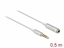 Изображение Delock Audio Extension Cable Stereo Jack 3.5 mm 4 pin male to female Ultra Slim 0.5 m white
