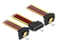 Attēls no Delock Cable SATA 15 pin power plug with latching function > 2 x SATA 15 pin power receptacle 15 cm