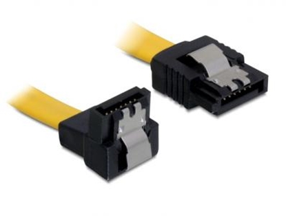 Attēls no Delock Cable SATA 6 Gbs downstraight metal 70 cm