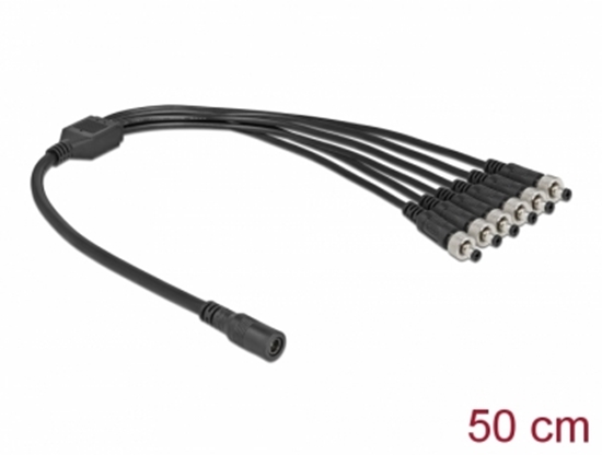 Picture of Delock DC Splitter Cable 5.5 x 2.1 mm 1 x female to 6 x male screwable