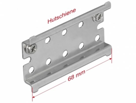 Picture of Delock DIN Rail Stainless Steel with End Stop for Wall Mounting