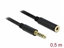 Изображение Delock Extension Cable Stereo Jack 4.4 mm 5 pin male to female 0.5 m black