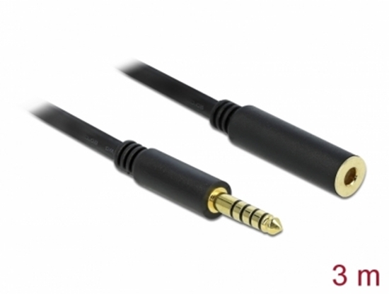 Picture of Delock Extension Cable Stereo Jack 4.4 mm 5 pin male to female 3 m black