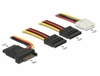 Picture of Delock Kabel Power SATA 15pin St > 3 x SATA 15pin Bu + 1 x 4P Molex Bu mit PCB