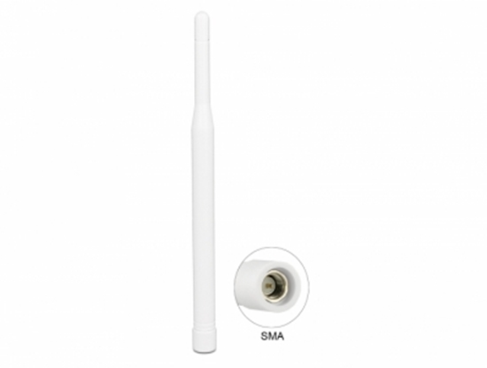 Picture of Delock LTE Antenna SMA plug 0.3 - 2.9 dBi omnidirectional fixed white