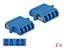 Picture of Delock Optical Fiber Coupler LC Quad female to LC Quad female Single-mode 2 pieces blue