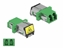 Picture of Delock Optical Fiber Coupler with laser protection flip LC Duplex female to LC Duplex female Single-mode green