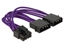 Attēls no Delock Power Cable 8 pin EPS  2 x 4 pin textile shielding purple