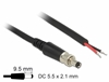 Picture of Delock Power cable DC 5.5 x 2.1 x 9.5 mm screwable to open wire ends 95 cm