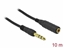 Attēls no Delock Stereo Jack Extension Cable 6.35 mm 3 pin male to female 10 m black