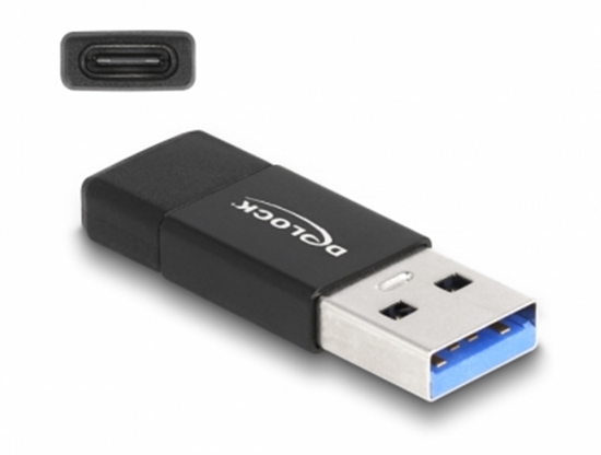 Picture of Delock USB 3.2 Gen 2 Adapter USB Type-A male to USB Type-C™ female black