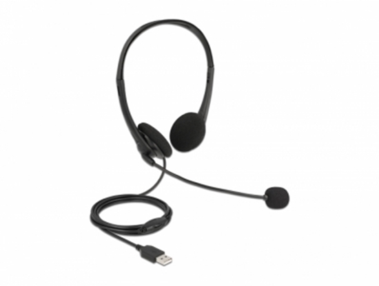 Picture of Delock USB Stereo Headset with Volume Control for PC and Laptop