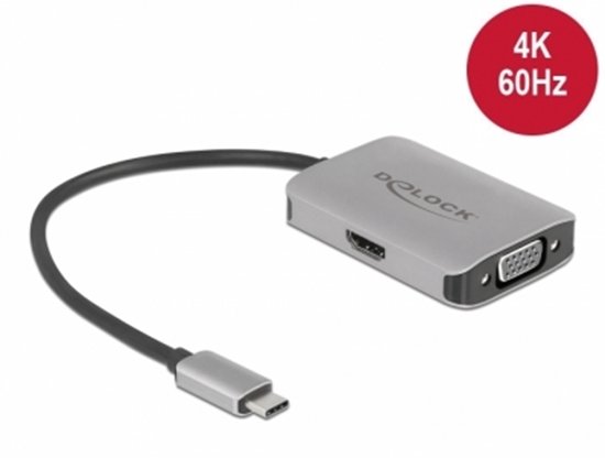 Picture of Delock USB Type-C™ Splitter (DP Alt Mode) - 1 x HDMI + 1 x VGA out