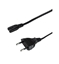 Attēls no Logilink | Power cord | CP092 | Black Euro plug (CEE 7/16) | IEC 60320 C7 connector