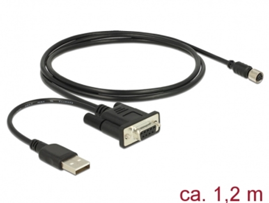 Изображение Navilock Connection Cable M8 female waterproof > DB9 female RS-232 1.2 m