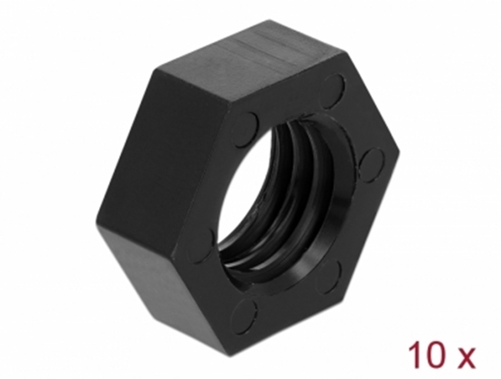 Изображение Navilock GNSS Nut Nylon 15.875 mm (5/8"-11 UNC) 10 pieces black