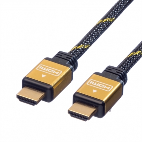 Изображение ROLINE GOLD HDMI High Speed Cable + Ethernet, M/M, 7.5 m