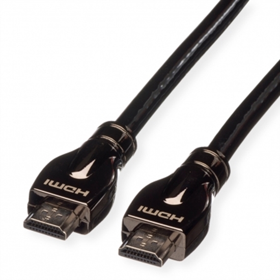 Изображение ROLINE HDMI Ultra HD Cable + Ethernet, M/M, black, 7.5 m