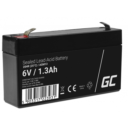 Picture of Green Cell AGM13 UPS battery Sealed Lead Acid (VRLA) 6 V 1.3 Ah