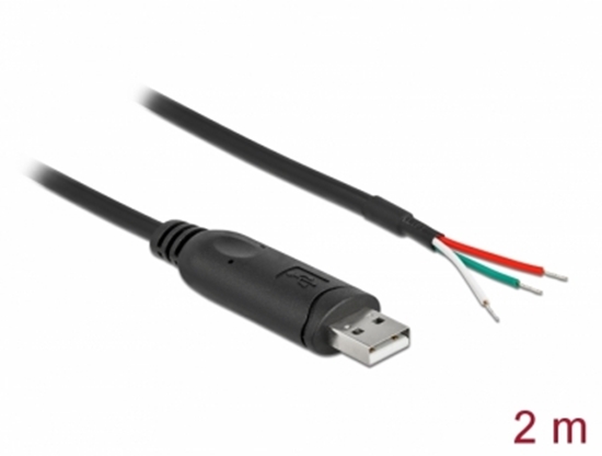 Picture of Delock Adapter cable USB 2.0 Type-A to Serial RS-232 with 3 open wires 2 m