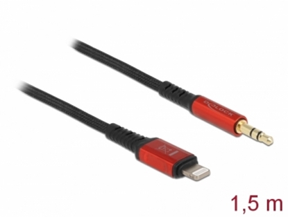 Attēls no Delock Audio Cable 8 pin Lightning™ male to Stereo jack male 3.5 mm 3 pin 1.5 m